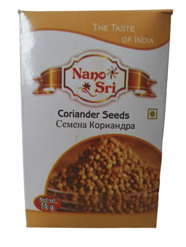 Кориандр семена (Coriander Seeds), 75 гр Nano Sri Кориандр семена (Coriander Seeds), 75 гр Nano Sri